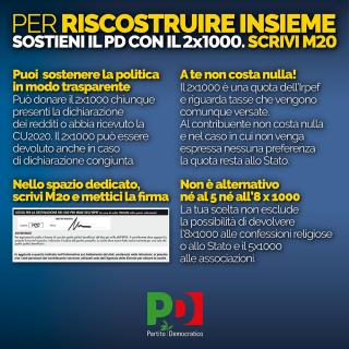 2x1000 info dichiarazione 2019